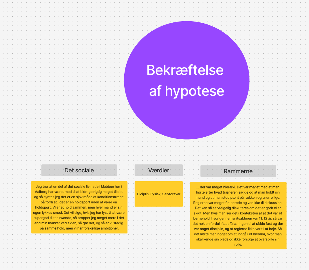 Billede af bekræftelse af vores hypotese omkring vores målgruppe